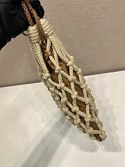 Fortok Prada Noue Cotton Macrame Bag Brown 30x37cm - 2