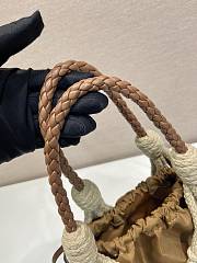 Fortok Prada Noue Cotton Macrame Bag Brown 30x37cm - 4