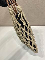 Fortok Prada Noue Cotton Macrame Bag Black 30x37cm - 4