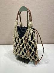 Fortok Prada Noue Cotton Macrame Bag Black 30x37cm - 3