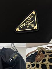 Fortok Prada Noue Cotton Macrame Bag Black 30x37cm - 2