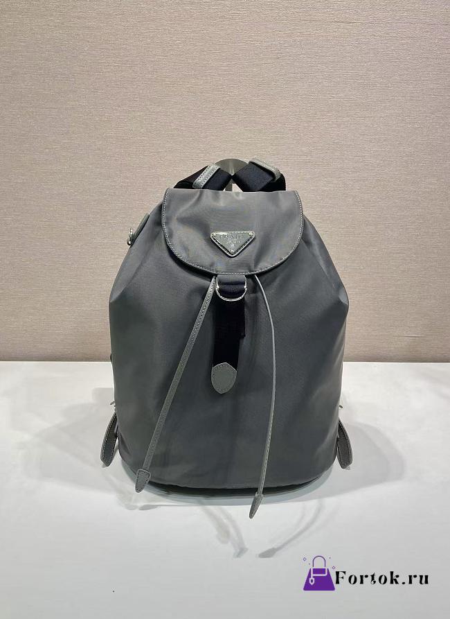 Fortok Prada Re-Nylon backpack Mercury Gray 25x35x15cm - 1