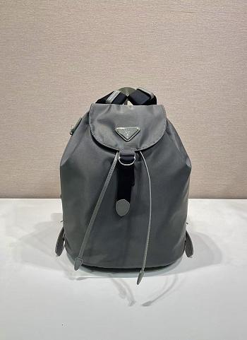 Fortok Prada Re-Nylon backpack Mercury Gray 25x35x15cm