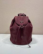 Fortok Prada Re-Nylon backpack Mercury Burgundy 25x35x15cm - 1