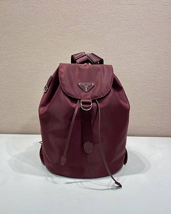 Fortok Prada Re-Nylon backpack Mercury Burgundy 25x35x15cm