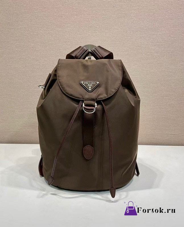 Fortok Prada Re-Nylon backpack Brown 25x35x15cm - 1