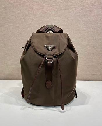 Fortok Prada Re-Nylon backpack Brown 25x35x15cm