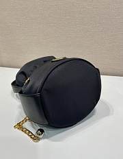 Fortok Prada Petit Sac Noir mini re-nylon Bucket Bag Black 14x20x15cm - 5