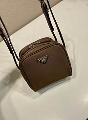 Fortok Prada leather shoulder bag Brown 15x14x11cm - 6
