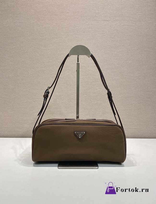 Fortok Prada leather shoulder bag Brown 28x11.5x10cm - 1