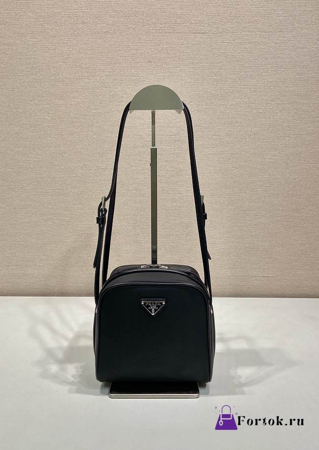 Fortok Prada leather shoulder bag Black 15x14x11cm - 1