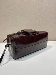 Fortok Prada Dangle Mini leather top-handle bag Burgundy 30x14x13.5cm - 3