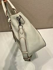 Fortok Prada Leather Tote Bag Sand Beige 38x32x14cm - 6
