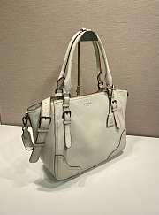 Fortok Prada Leather Tote Bag Sand Beige 38x32x14cm - 5