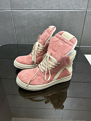 Fortok Rick Owens GeoBasket Cow Fur high-top sneakers Pink - 1