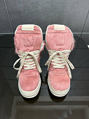 Fortok Rick Owens GeoBasket Cow Fur high-top sneakers Pink - 5
