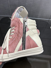 Fortok Rick Owens GeoBasket Cow Fur high-top sneakers Pink - 4