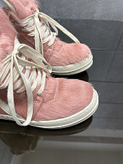 Fortok Rick Owens GeoBasket Cow Fur high-top sneakers Pink - 3