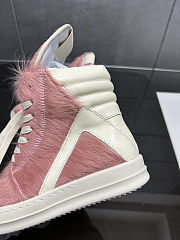 Fortok Rick Owens GeoBasket Cow Fur high-top sneakers Pink - 2