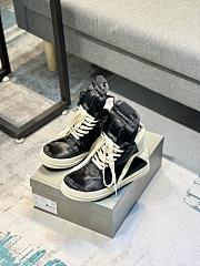 Fortok Rick Owens GeoBasket Cow Fur high-top sneakers Black - 1