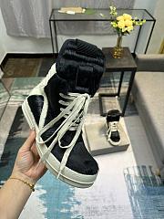 Fortok Rick Owens GeoBasket Cow Fur high-top sneakers Black - 3