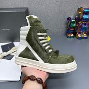 Fortok Rick Owens GeoBasket Cow Fur high-top sneakers Green - 6