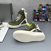 Fortok Rick Owens GeoBasket Cow Fur high-top sneakers Green - 4