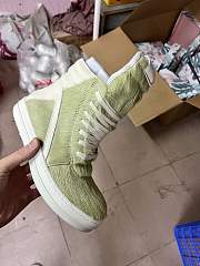 Fortok Rick Owens GeoBasket Cow Fur high-top sneakers Light Green - 1