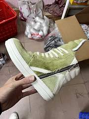 Fortok Rick Owens GeoBasket Cow Fur high-top sneakers Light Green - 3