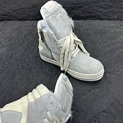 Fortok Rick Owens GeoBasket Cow Fur high-top sneakers Grey - 2