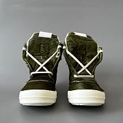 Fortok Rick Owens Geobasket high-top sneakers Fur Green - 4