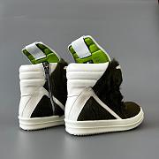 Fortok Rick Owens Geobasket high-top sneakers Fur Green - 2