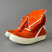 Fortok Rick Owens Geobasket high-top sneakers Fur Orange - 1