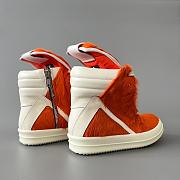 Fortok Rick Owens Geobasket high-top sneakers Fur Orange - 3