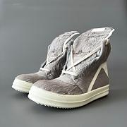 Fortok Rick Owens Geobasket high-top sneakers Fur Grey - 1