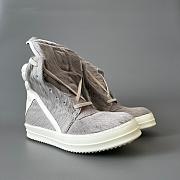 Fortok Rick Owens Geobasket high-top sneakers Fur Grey - 3