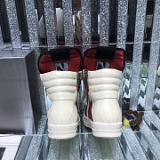 Fortok Rick Owens GeoBasket Leather high-top sneakers Red - 4