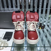 Fortok Rick Owens GeoBasket Leather high-top sneakers Red - 5