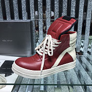 Fortok Rick Owens GeoBasket Leather high-top sneakers Red - 3