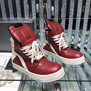 Fortok Rick Owens GeoBasket Leather high-top sneakers Red - 2
