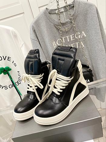 Fortok Rick Owens GeoBasket Leather high-top sneakers Black