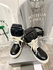 Fortok Rick Owens GeoBasket Leather high-top sneakers Black - 5