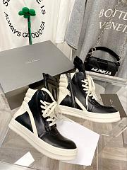 Fortok Rick Owens GeoBasket Leather high-top sneakers Black - 4