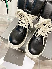 Fortok Rick Owens GeoBasket Leather high-top sneakers Black - 3