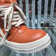 Fortok Rick Owens GeoBasket Leather high-top sneakers Orange - 6