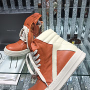 Fortok Rick Owens GeoBasket Leather high-top sneakers Orange - 5