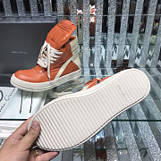 Fortok Rick Owens GeoBasket Leather high-top sneakers Orange - 3