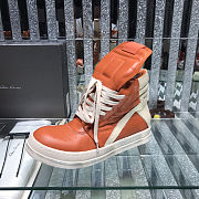 Fortok Rick Owens GeoBasket Leather high-top sneakers Orange - 4