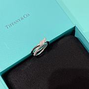 Fortok Tiffany & Co Knot with Diamonds Silver Ring - 2