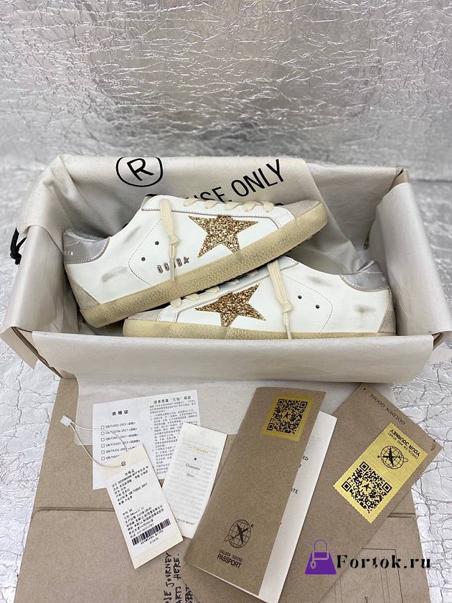 Fortok Golden Goose Super-Star sneaker Glitter White - 1